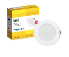 Светильник светодиодный ДВО 1611 белый круг 7Вт 4000К IP20 IEK LDVO0-1611-07-4000-K01