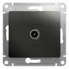 Розетка TV GLOSSA, одиночная, антрацит Systeme Electric GSL000793