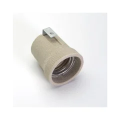 LH02 Патрон E27, керамический, с угловым креплением, 250V, цвет белый, размер 40x45мм, LH02 41 Feron