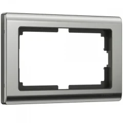 Рамка для двойной розетки (глянцевый никель) Metallic W0081602 Werkel a051003