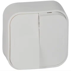 Переключатель двухклавишный Quteo белый Legrand 782206