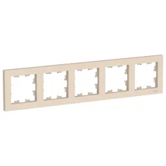 ATLASDESIGN 5-постовая РАМКА, универсальная, БЕЖЕВЫЙ Systeme Electric ATN000205