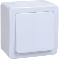 Выключатель 1-клавишный для открытой установки проходной ВСп20-1-0-ГПБ IP54 ГЕРМЕС PLUS (цвет клавиш