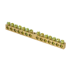 Шина PEN "ноль-земля" (8х12мм) 14 отверстий латунь крепеж по центру розничный стикер PROxima sn0 EKF