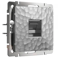 Розетка Ethernet RJ-45 (серебряный) Hammer W1281006 Werkel a052071