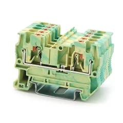 Клемма заземления, зажим push-in, 2 точки подключения, 4 кв.мм DKC VPR-4-PE-YG