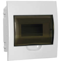 Корпус пластиковый ЩРВ-П-8 черн. прозр. дверь IP41 GENERICA MKP12-V-08-41-G