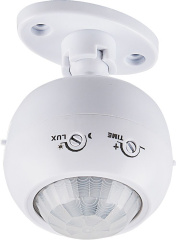 Датчик движения поворотный1200W 8m 120°(гориз.) 360°(верт.) белый, SEN16 Feron 22074