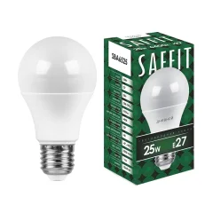 Лампа светодиодная, 25W 230V E27 6400K A65, SBA6525 Saffit SAFFIT 55089