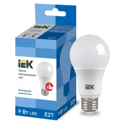 Лампа LED A60 груша 9Вт 230В 6500К E27 IEK LLE-A60-9-230-65-E27