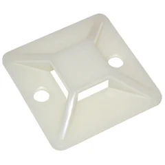 Площадка самоклеящаяся 25х25 белая под хомуты (20шт) IEK UHP30-25-020