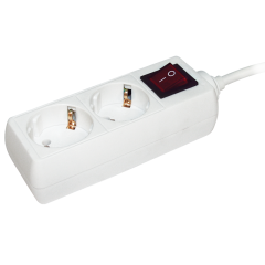 Удлинитель У02К-выкл. 2 места 2P+PE/5 метров 3х1мм2 16А/250 IEK WYP10-16-02-05-ZK-N