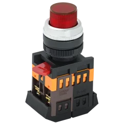Кнопка ABLFP-22 красный d22мм неон/240В 1з+1р IEK BBT20-ABLFP-K04