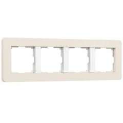 Рамка на 4 поста Split (айвори/белый, soft-touch) W0043066 Werkel a067257
