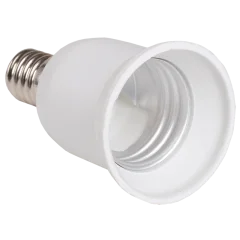 ПР14-27-К02 Переходник пластик, Е14-Е27, белый, индивидуальный пакет, IEK EPR21-01-01-K01