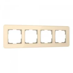 Рамка из стекла на 4 поста Elite айвори W0042443 Werkel a057885