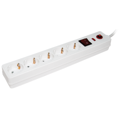 Сетевой фильтр СФ-05К 16А 5 мест 2P+PE/3м 3х1мм2 IEK WFP10-16-05-03-N