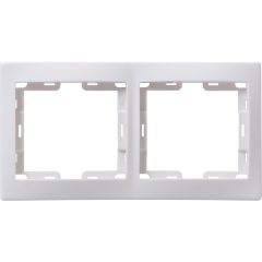 KVARTA Рамка 2-мест. горизонт. РГ-2-КБ бел. IEK EMK20-K01-DM