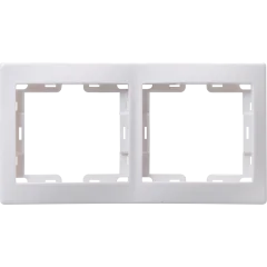 KVARTA Рамка 2-мест. горизонт. РГ-2-КБ бел. IEK EMK20-K01-DM