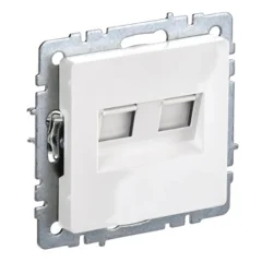 BRITE Роз. комп. 2-ая RJ45 кат.5E РК10-2-БрБ бел. IEK BR-K20-1-K01