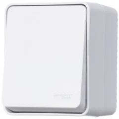 AtlasDesign PROFI IP54 О/У 1-клавишный ПЕРЕКЛЮЧАТЕЛЬ 10 АХ, БЕЛЫЙ Systeme Electric ATN540161