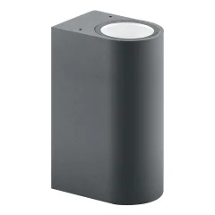 Светильник садово-парковый, 230V 2*GU10, DH015, серый (на стену) Feron 11884