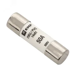 Плавкая вставка цилиндрическая ПВЦ (14х51) 50А EKF pvc-14x51-50