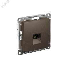 Розетка ATLASDESIGN телефонная RJ11 механизм мокко Systeme Electric ATN000681