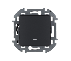 Переключатель одноклавишный с подсветкой/индикацией - INSPIRIA - 10 AX - 250 В~ - антрацит 6 Legrand