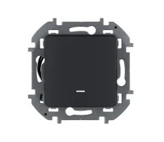 Переключатель одноклавишный с подсветкой/индикацией - INSPIRIA - 10 AX - 250 В~ - антрацит 6 Legrand