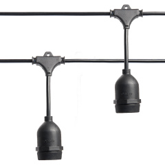 Гирлянда 230V 50 E27 черный, шаг 50cm, IP 65, 25м +1,5м шнур, CL50-25-1 Feron 41866