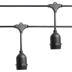 Гирлянда 230V 50 E27 черный, шаг 50cm, IP 65, 25м +1,5м шнур, CL50-25-1 Feron 41866