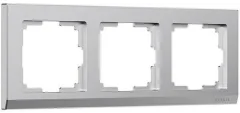 Рамка на 3 поста Stark (серебряный матовый) W0031865 Werkel a063455