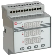 VD-G33 Вольтметр цифровой на DIN трехфазный PROxima (без поверки EKF vd-g33