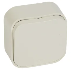 Выключатель одноклавишный Quteo слоновая кость Legrand 782230