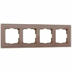 Рамка на 4 поста (латте, стекло) Favorit W0041142 Werkel a058821