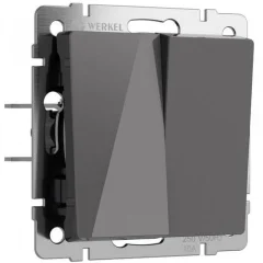 Перекрестный выключатель двухклавишный (графит акрил) W1123044 Werkel a064097