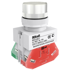 Выкл. кноп. ABLF D22 БЕЛЫЙ 220В ВK-22 DEKraft 25011DEK