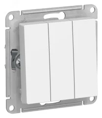 ATLASDESIGN 3-клавишный ВЫКЛЮЧАТЕЛЬ, сх.1+1+1, 10АХ, механизм, ЛОТОС Systeme Electric ATN001331