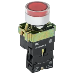 Кнопка управления LAY5-BW3461 с подсветкой красный 1з IEK BBT50-BW-K04