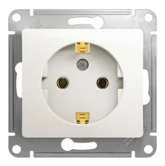 Glossa Перламутр Розетка с/з, 16А Systeme Electric GSL000643