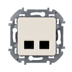 Двойная розетка RJ 45 - категория 5e - UTP - INSPIRIA - слоновая кость Legrand 673836
