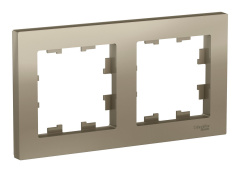 ATLASDESIGN 2-постовая РАМКА, универсальная, ШАМПАНЬ Systeme Electric ATN000502