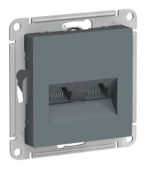 ATLASDESIGN РОЗЕТКА двойная компьютерная RJ45+RJ45, кат.5Е, механизм, ГРИФЕЛЬ ATN00 Systeme Electric
