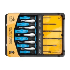 Набор отверток из стали S2 НО-06-S серия МАСТЕР КВТ 78622