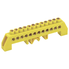 Шина PE "земля" в комб DIN-изол "Стойка" ШНИ-8х12-8-КС-Ж IEK YNN10-812-8DP-K05