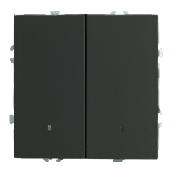 Выключатель СП 2-м с подсв. механизм (черный уголь) soft touch Эмили RSW10-5102-05 STEKKER 49838