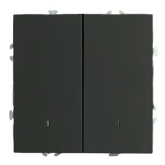 Выключатель СП 2-м с подсв. механизм (черный уголь) soft touch Эмили RSW10-5102-05 STEKKER 49838