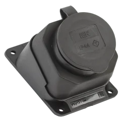 РБу13-1-0м Розетка с защ. кр. угловая настен. ОМЕГА IP44 IEK PKR22-016-2-K02