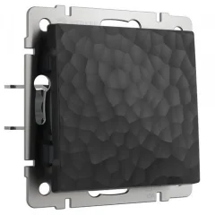 Выключатель одноклавишный проходной (черный) Hammer W1212008 Werkel a052055